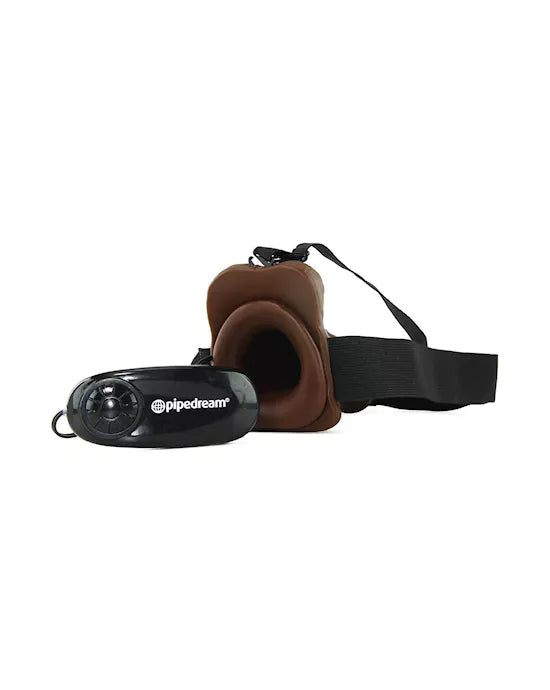 Fetish Fantasy Series 7 Inch Vibrating Hollow Strap-On with Balls