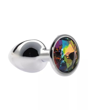 Kink Range Alloy Gem Butt Plug - 2.8 Inch - Eye catching gem