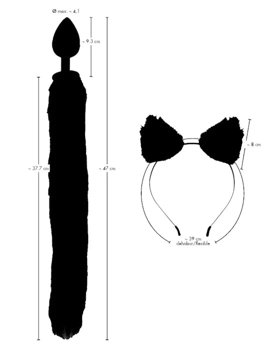 Bad Kitty Pet Play Plug and Ears